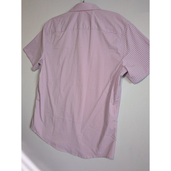 UNTUCKit Shirt Mens Large Slim Fit Button Down Plaid Short Sleeve Single Pocket - Picture 9 of 11